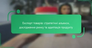 Експорт товарів: стратегічні альянси, дослідження ринку та адаптація продукту