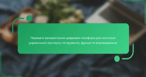 Переваги використання цифрових платформ для логістики українського експорту: інструменти, функції та впровадження
