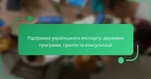 Підтримка українського експорту: державні програми, гранти та консультації