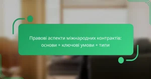 Правові аспекти міжнародних контрактів: основи + ключові умови + типи