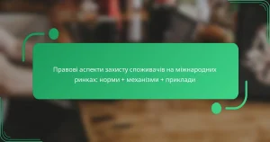 Правові аспекти захисту споживачів на міжнародних ринках: норми + механізми + приклади